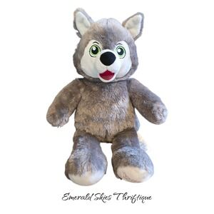 Build A Bear Exclusive Great Wolf Lodge Wiley Wolf Gray 16" Plush free shipping